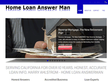 Tablet Screenshot of homeloananswerman.com